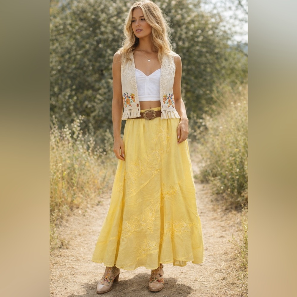 Metro Wear Yellow Maxi Skirt